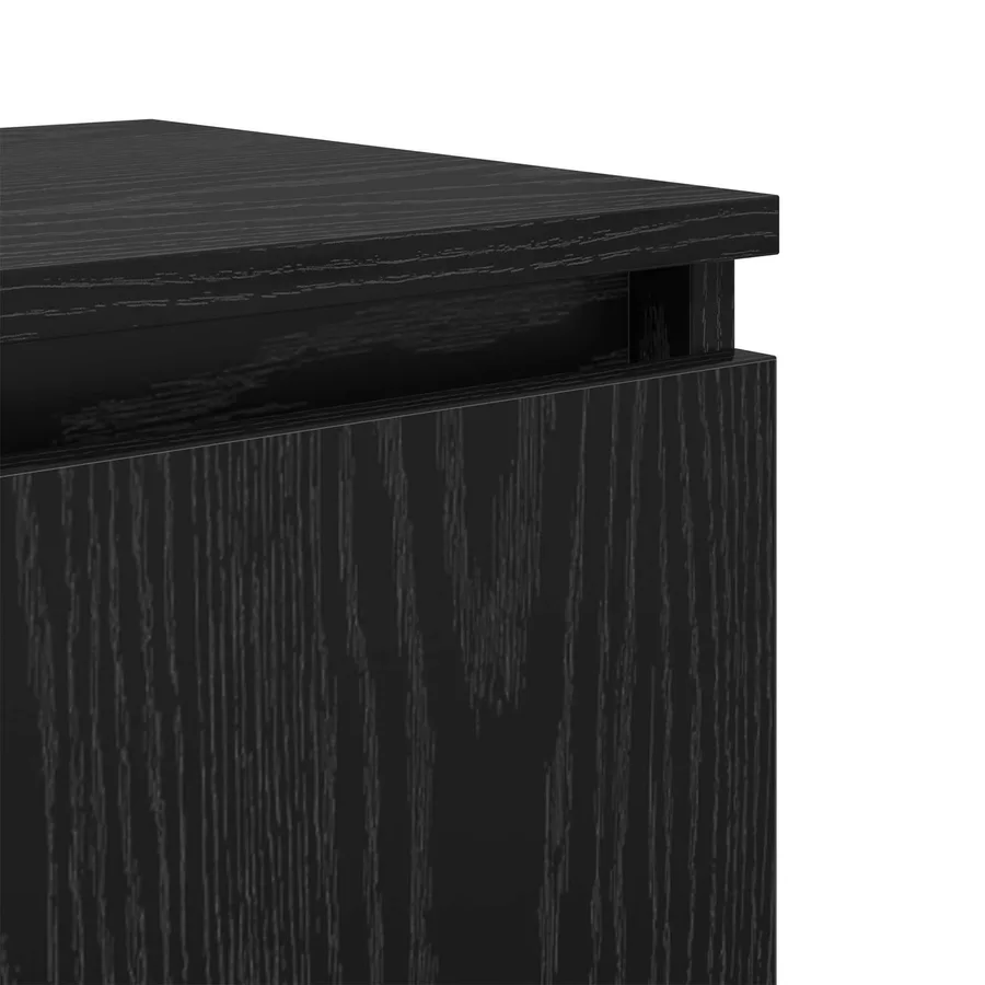 Cabinet de chevet Chêne noir 40 x 30 x 50 cm Bois d'ingénierie - 8