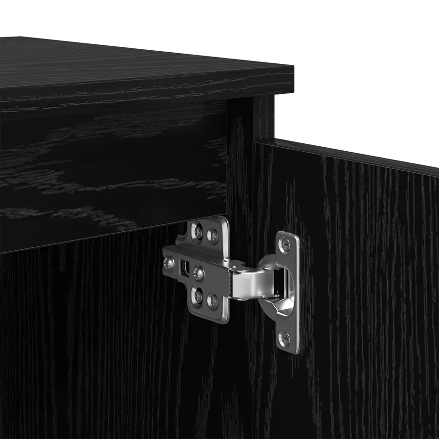 Cabinet de chevet Chêne noir 40 x 30 x 50 cm Bois d'ingénierie - 9