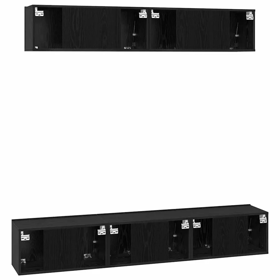 Ensemble meuble TV 5 pcs Chêne noir Bois d'ingénierie - 10