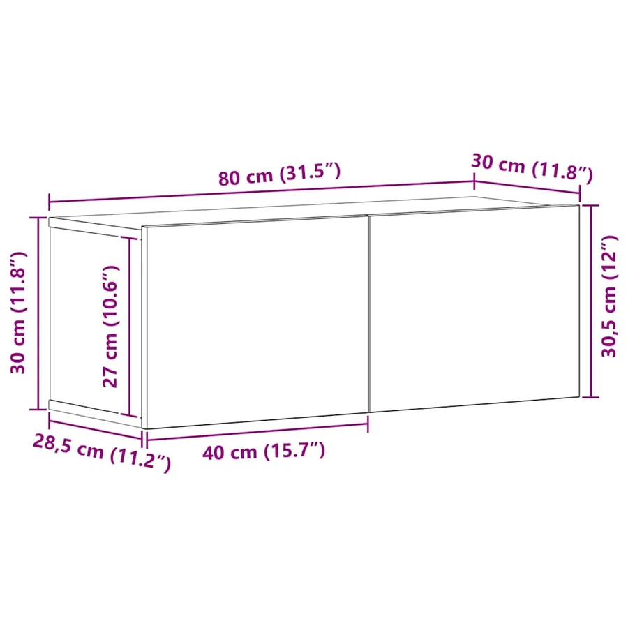 Ensemble meuble TV 5 pcs Chêne noir Bois d'ingénierie - 15