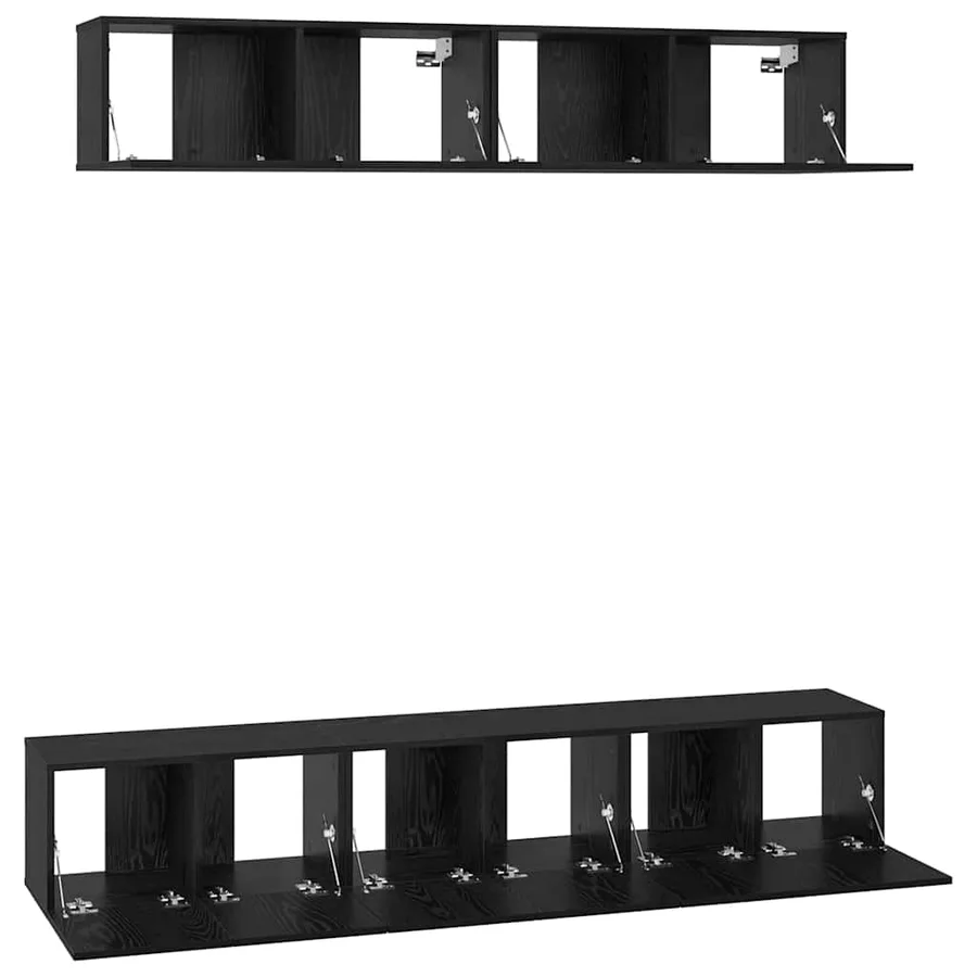 Ensemble meuble TV 5 pcs Chêne noir Bois d'ingénierie - 7