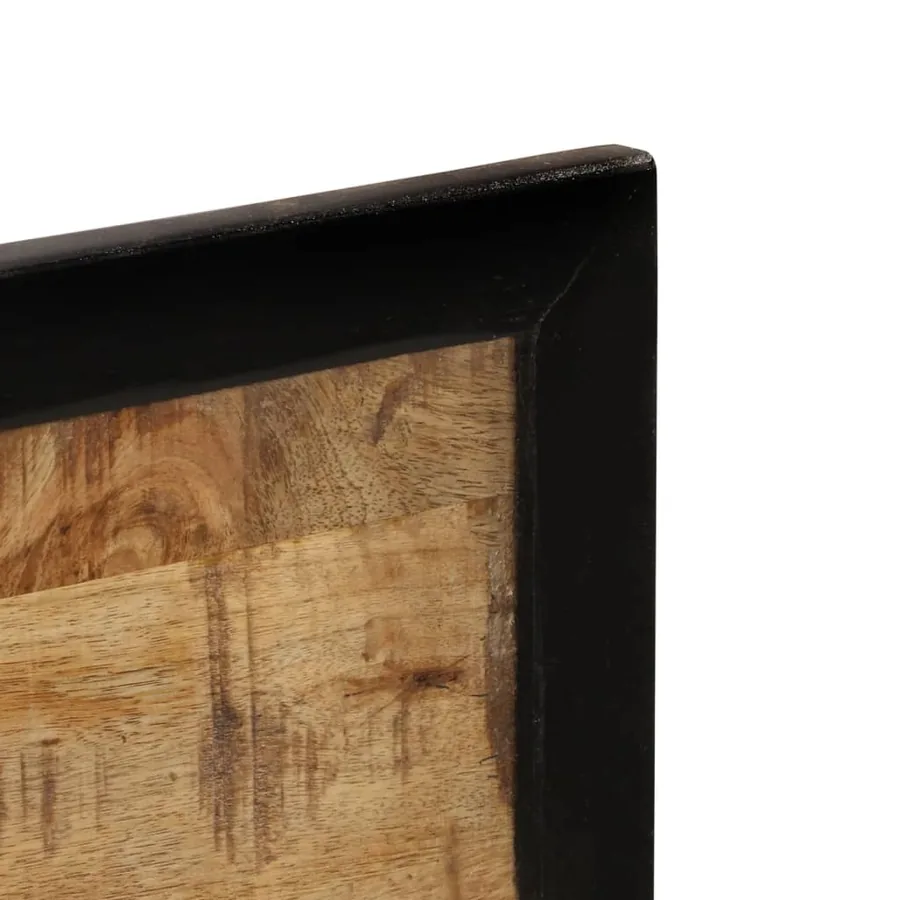 Miroir avec étagères 80x8x55 cm verre et bois massif manguier - 4