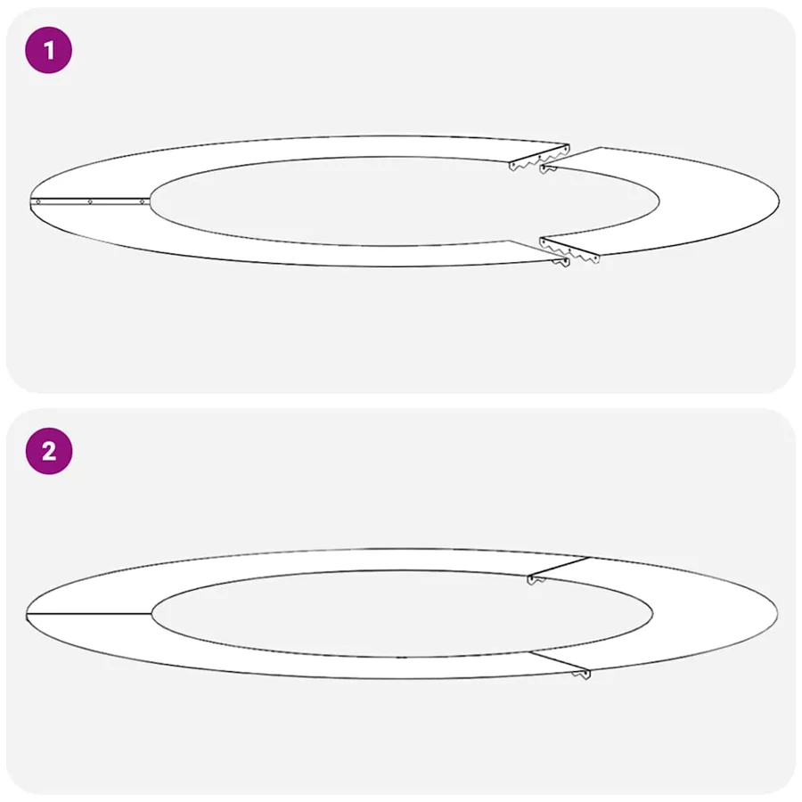 adapté pour anneaux d'arbre plats 5 pc Vert olive Ø60/90 cm - 7