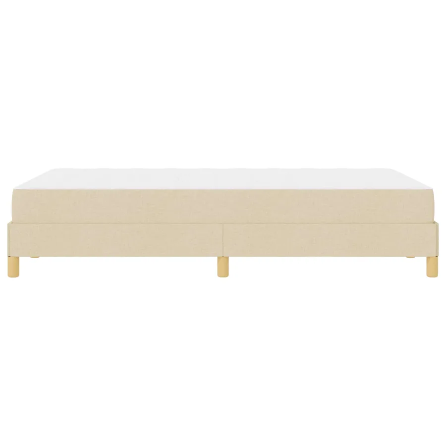 Lit à ressorts avec matelas Crème 120 x 190 cm tissu - 7