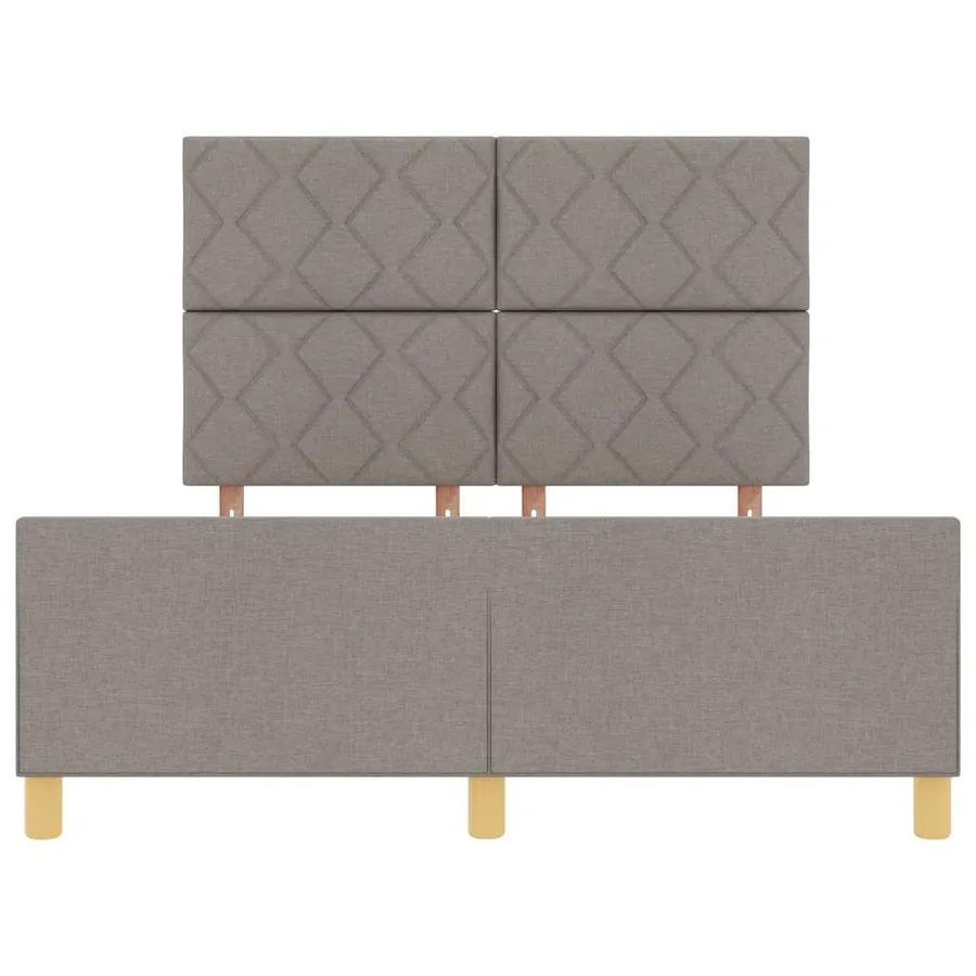 Cadre de lit avec tête de lit Taupe 160 x 200 cm tissu - 7