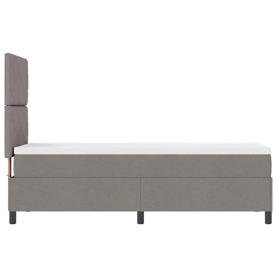 Lit à ressorts avec bandes LED Taupe 80 x 200 cm tissu - 9