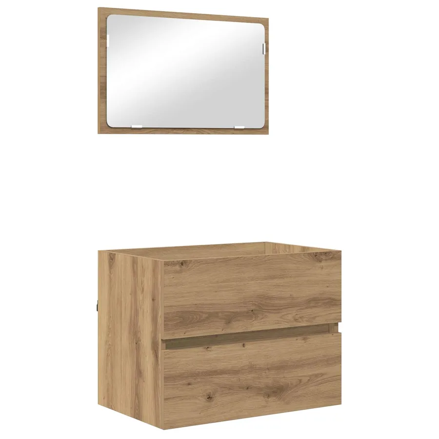 Ensemble de mobilier de salle de bain 3 pc Chêne artisanal - 5