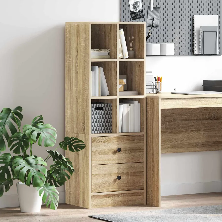 Haut Armoire avec tiroir Chêne Sonoma 45,5 x 34 x 127 cm