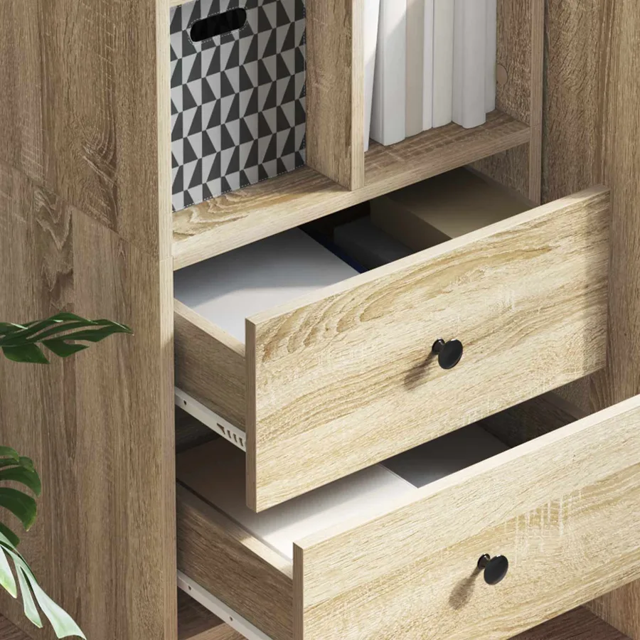 Haut Armoire avec tiroir Chêne Sonoma 45,5 x 34 x 127 cm - 4