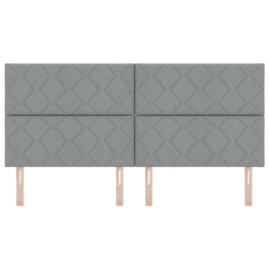 Tête de lit Gris clair 200 cm tissu - 4