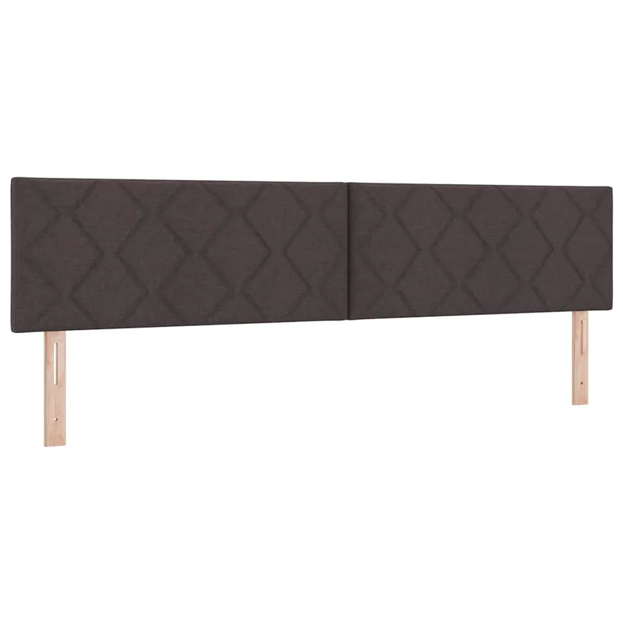 Lit à ressort LED Marron foncé 200 x 200 cm tissu - 7