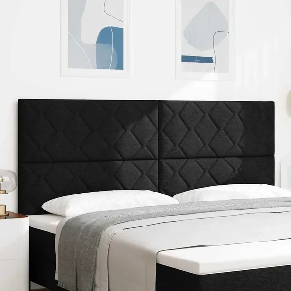 Tête de lit Noir 200 cm tissu
