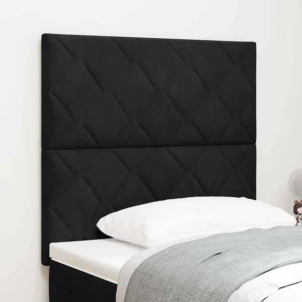 Tête de lit LED Noir 100 cm Velours