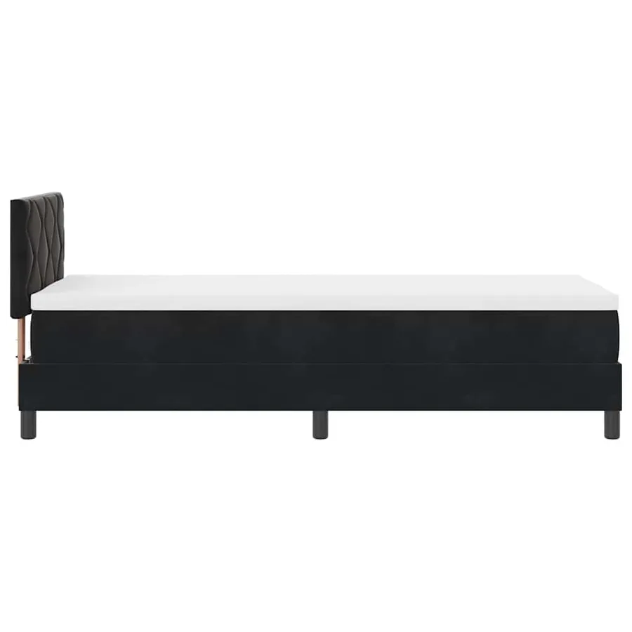 Lit à ressort LED avec bandes LED Noir 80 x 200 cm Velours - 9