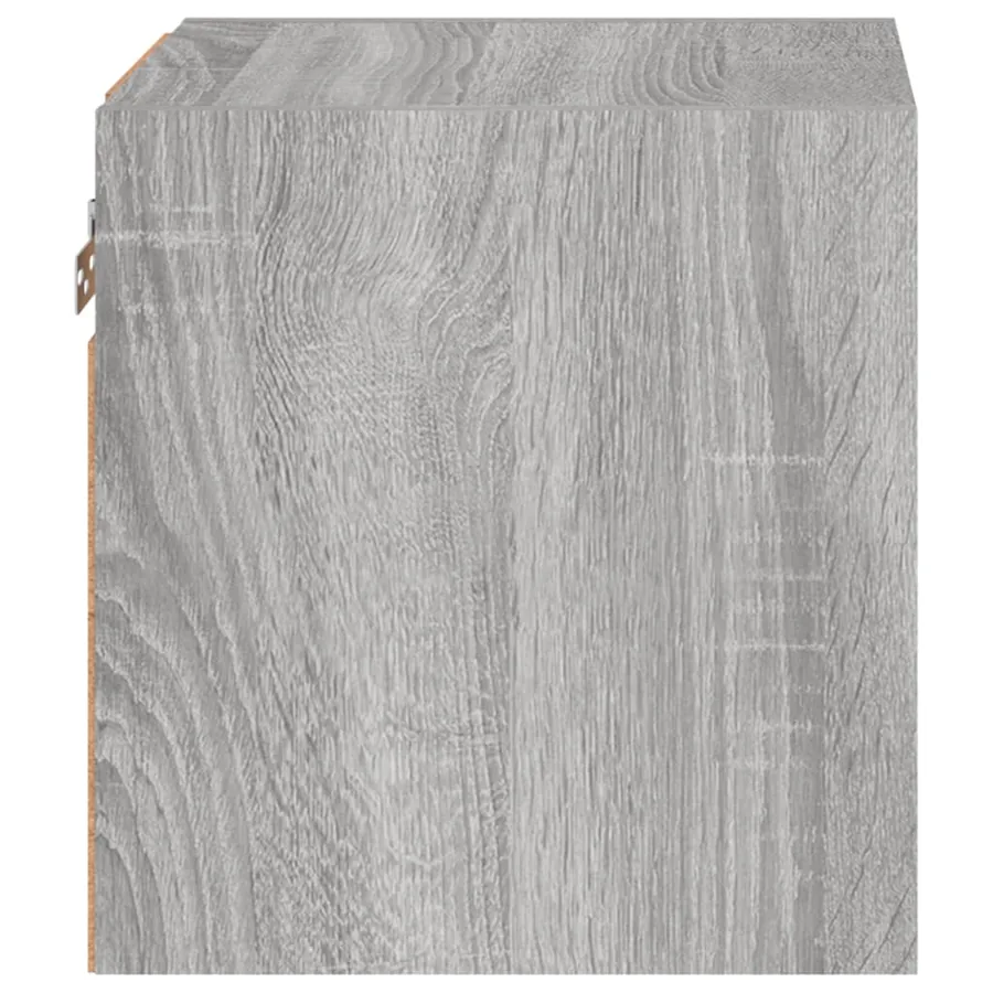Meubles TV muraux et lumières LED 2pcs sonoma gris 30x28,5x30cm - 9
