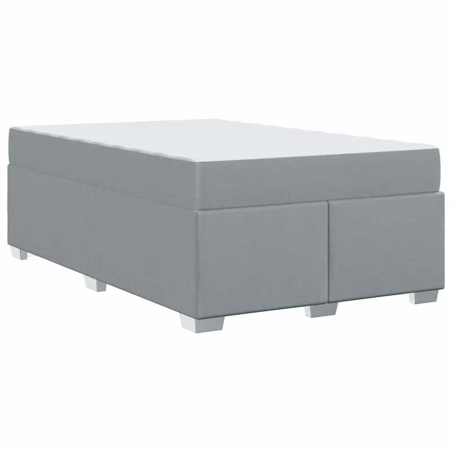 Cadre de lit avec matelas Gris clair 120 x 190 cm tissu - 7