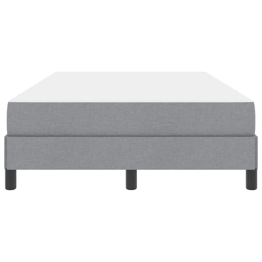 Lit à ressorts avec matelas Gris clair 120 x 190 cm tissu - 5