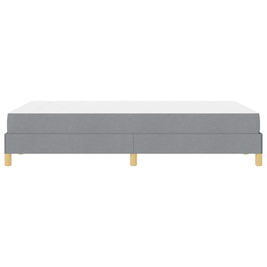 Lit à ressorts avec matelas Gris clair 120 x 190 cm tissu - 6