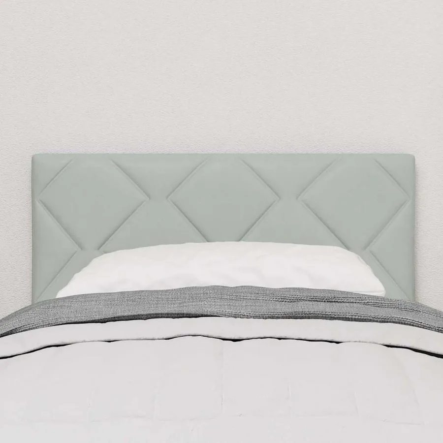 Tête de lit Gris clair 80 cm Velours - 3