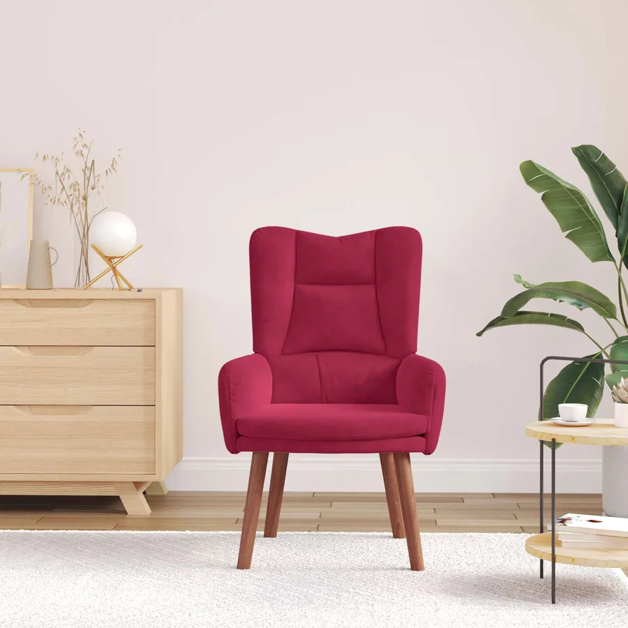fauteuil Bordeaux 63 x 67 x 94 cm Velours - 3