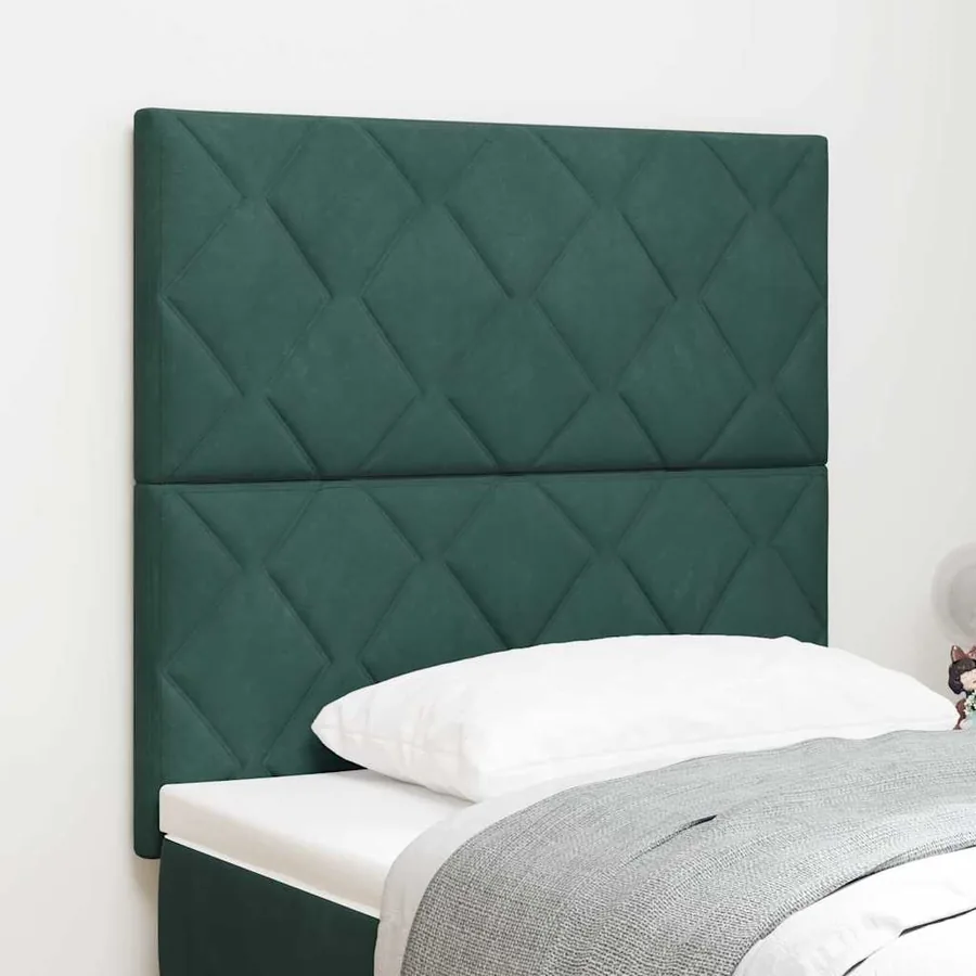 Tête de lit Vert foncé 90 cm Velours