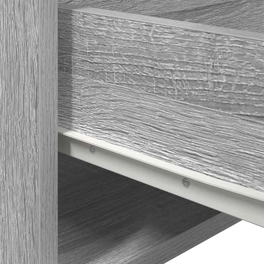 Table de chevet murale avec lumières LED sonoma gris - 12
