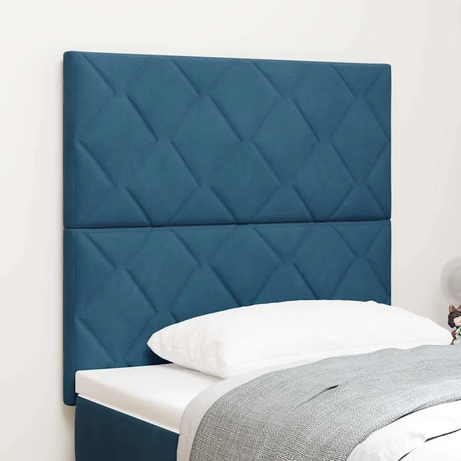 Tête de lit LED Bleu foncé 100 cm Velours