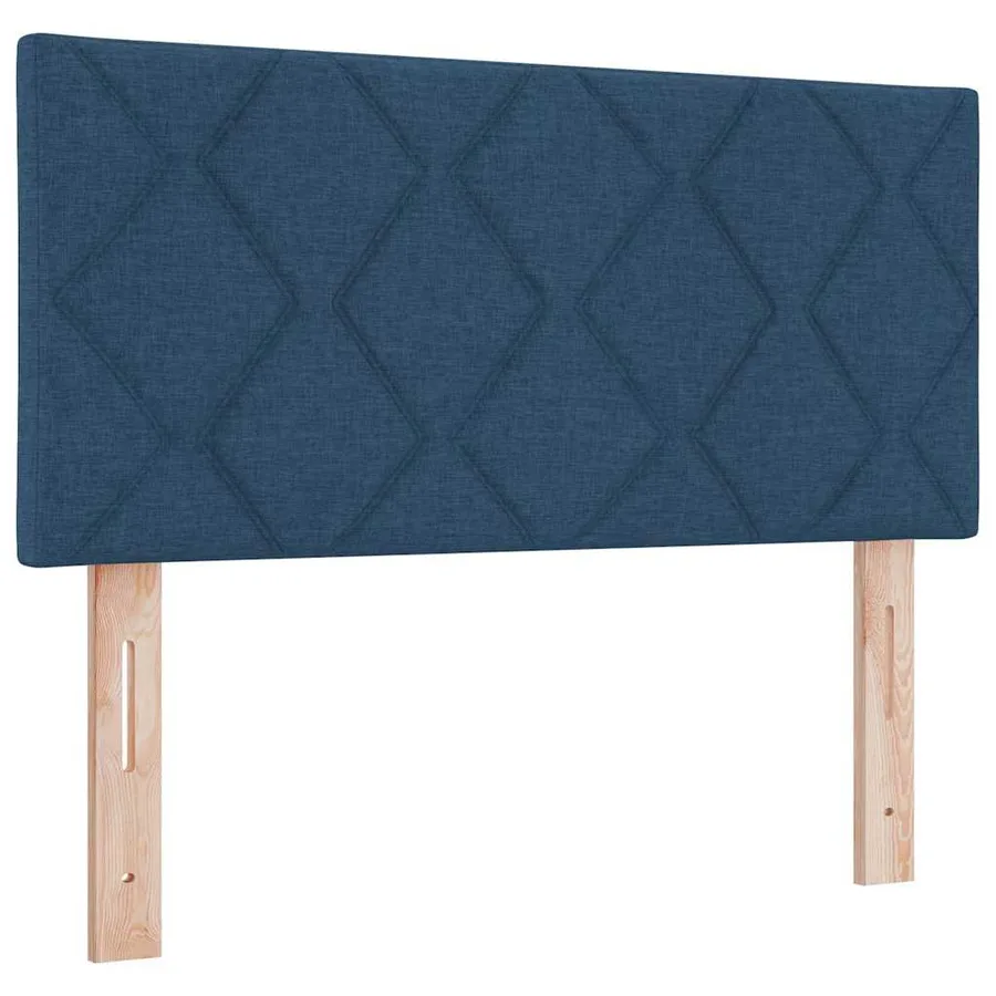 Lit à ressorts avec coussin Bleu 90 x 200 cm tissu - 6
