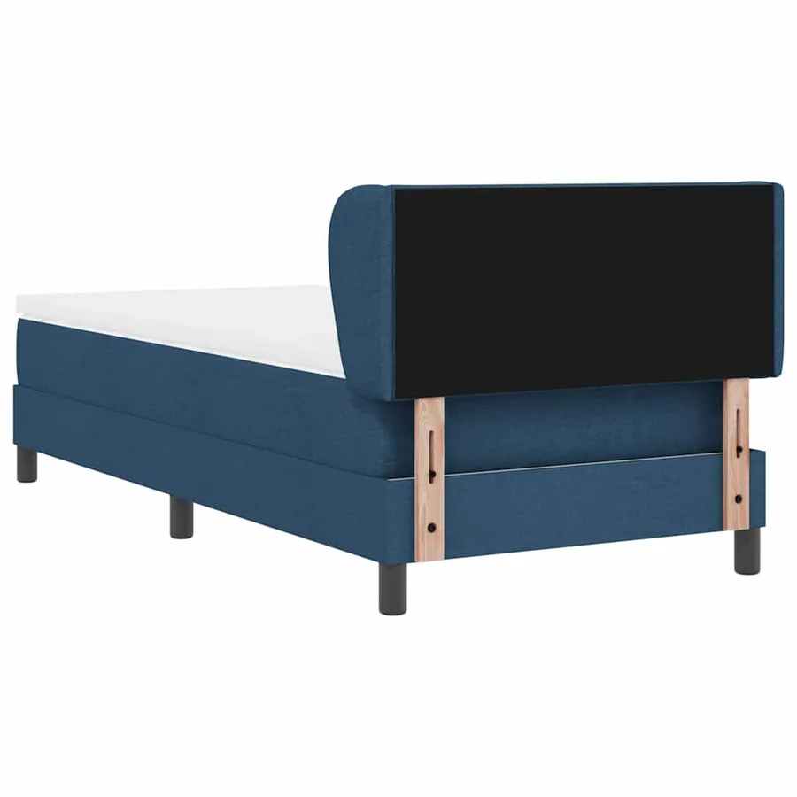 Lit à ressorts avec coussin Bleu 90 x 190 cm tissu - 9