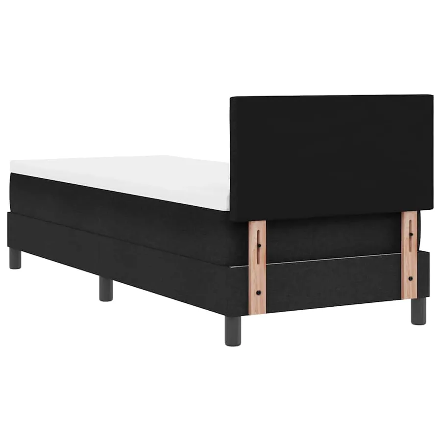 Lit à ressorts avec bandes LED Noir 80 x 200 cm tissu - 8