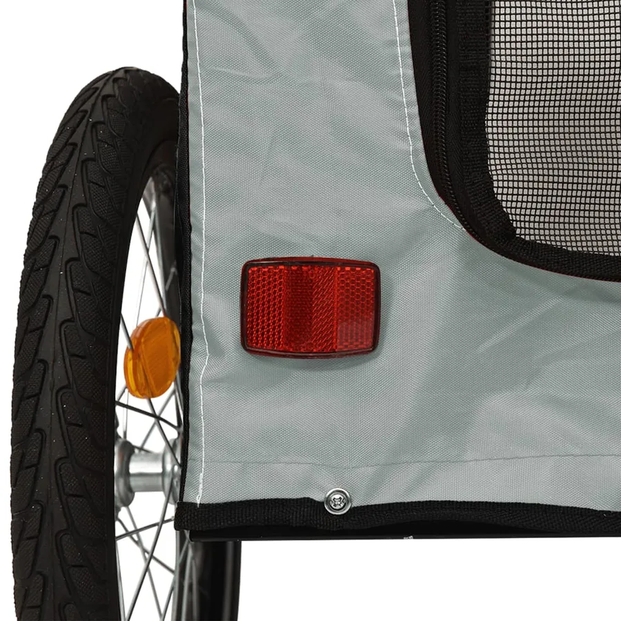 Remorque de vélo pour animaux de compagnie noir et gris - 11