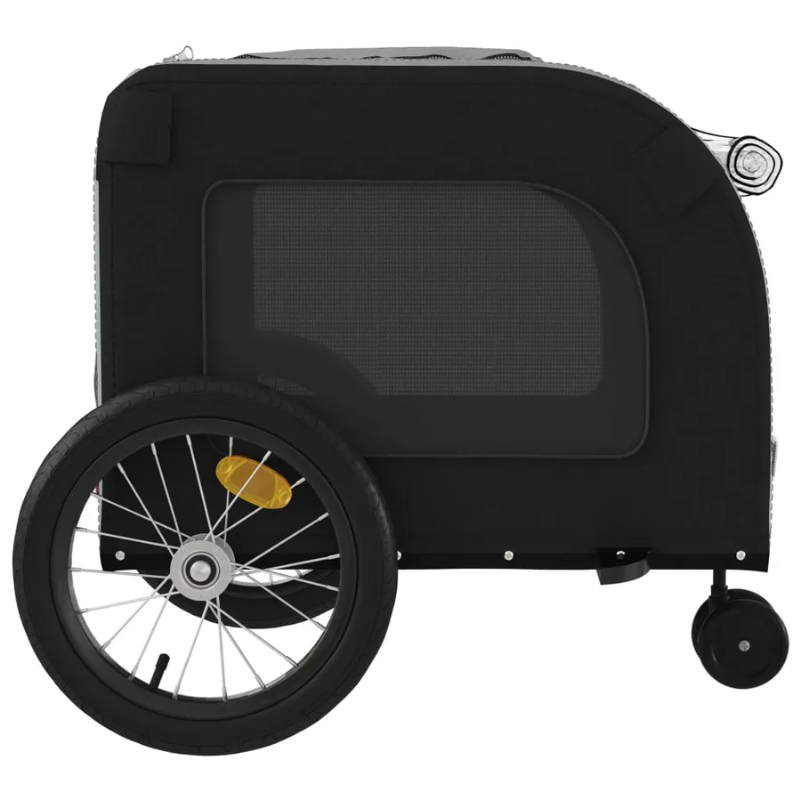 Remorque de vélo pour animaux de compagnie noir et gris - 7