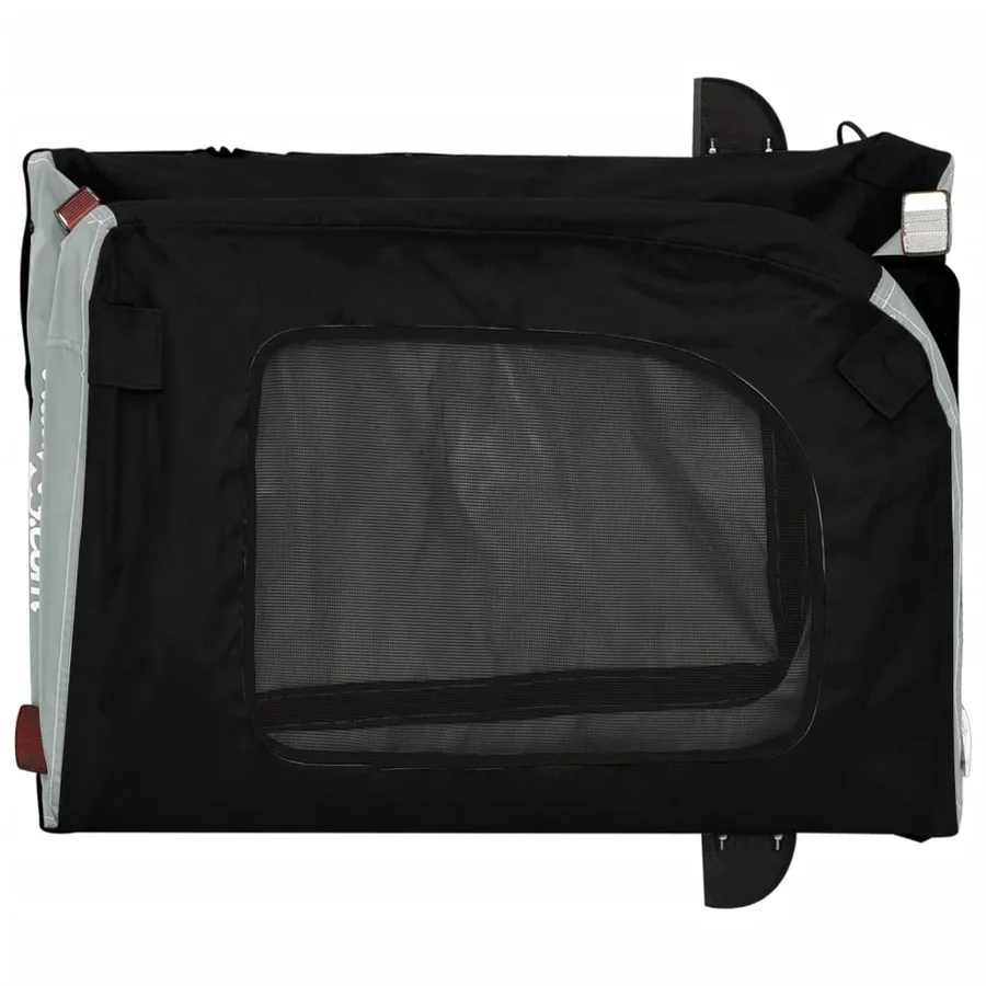Remorque de vélo pour animaux de compagnie noir et gris - 9
