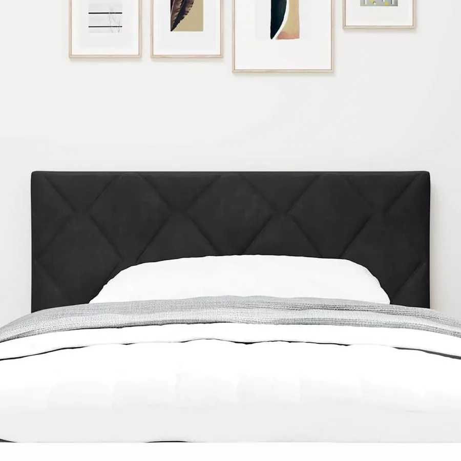 Tête de lit LED Noir 100 cm Velours - 3
