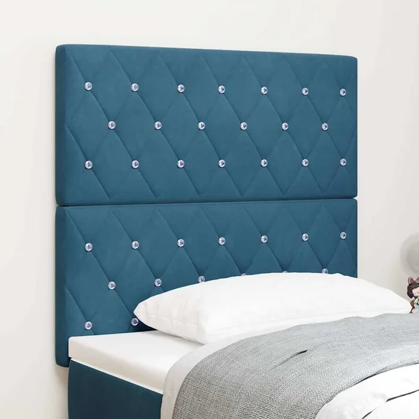 Tête de lit Bleu foncé 90 cm Velours