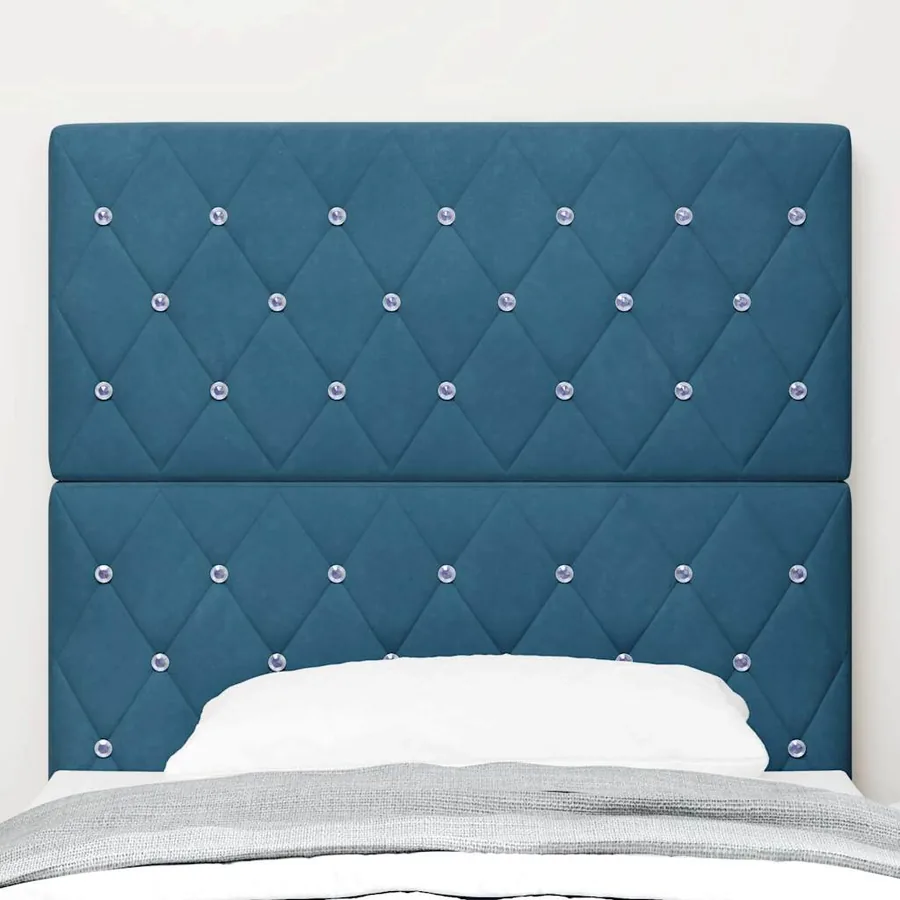 Tête de lit Bleu foncé 90 cm Velours - 3