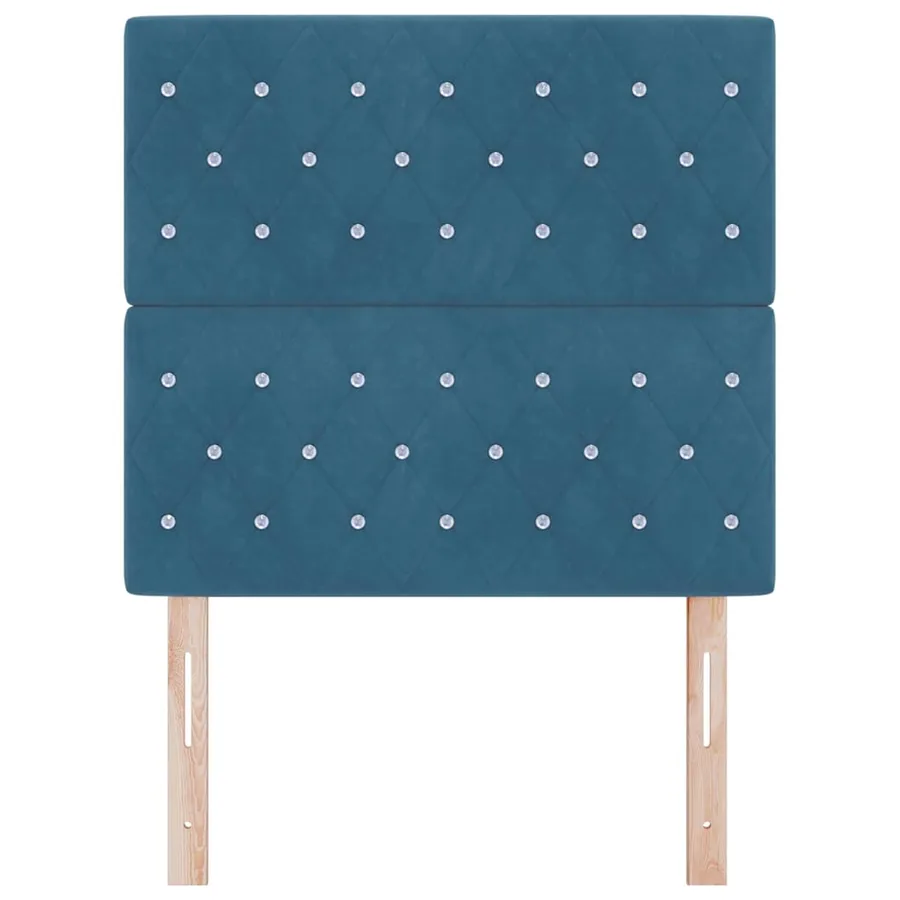 Tête de lit Bleu foncé 90 cm Velours - 4