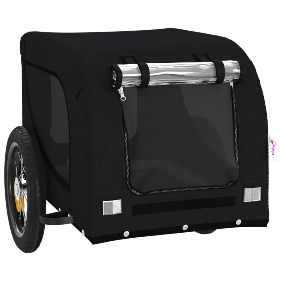Remorque de vélo pour animaux de compagnie noir - 4