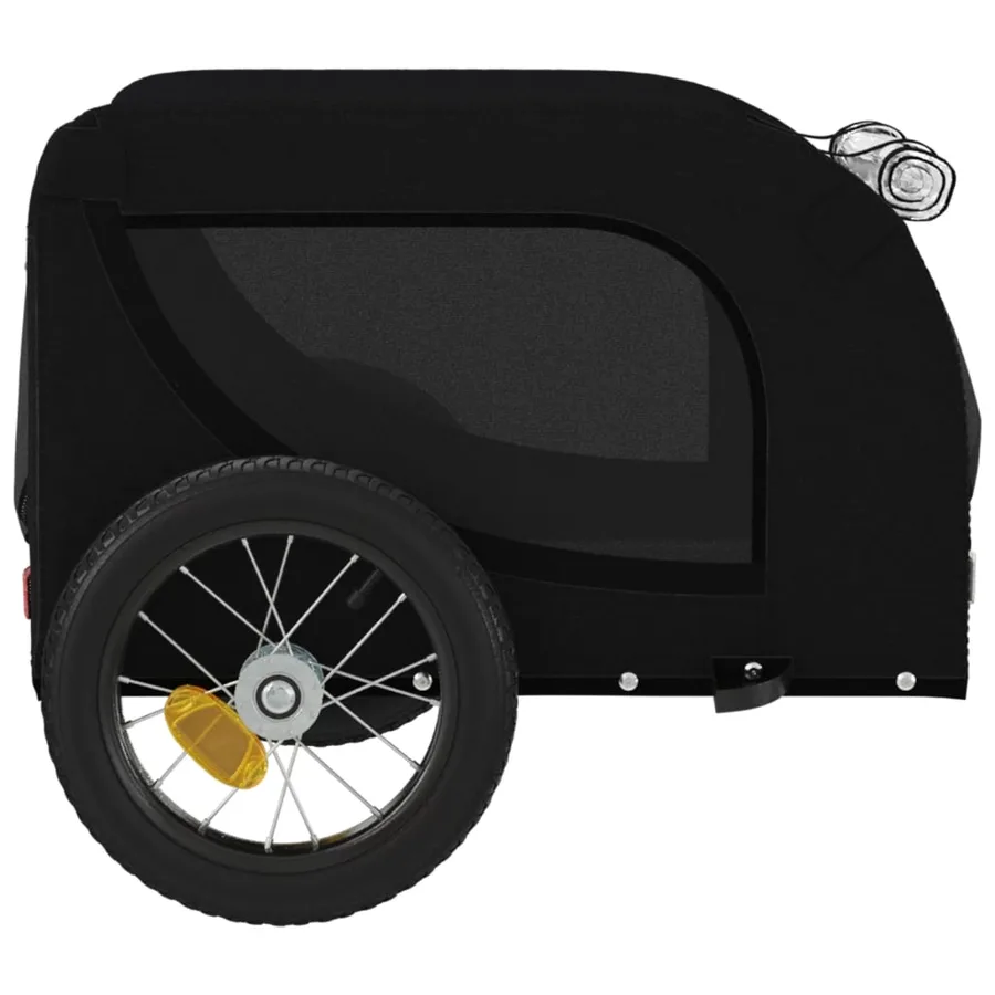 Remorque de vélo pour animaux de compagnie noir - 6