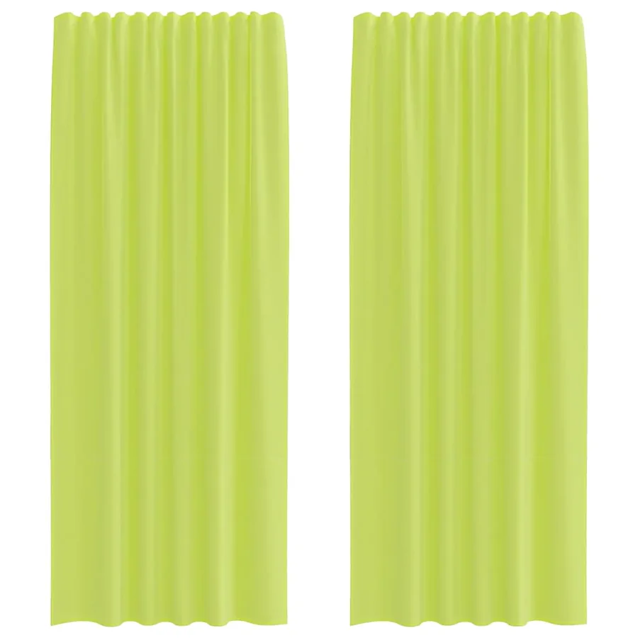 Rideaux en voile à œillets 2 pcs vert pomme - 2