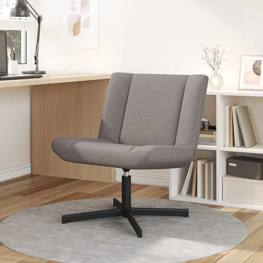 Chaise pivotante Taupe 63 x 75 x 76 cm tissu