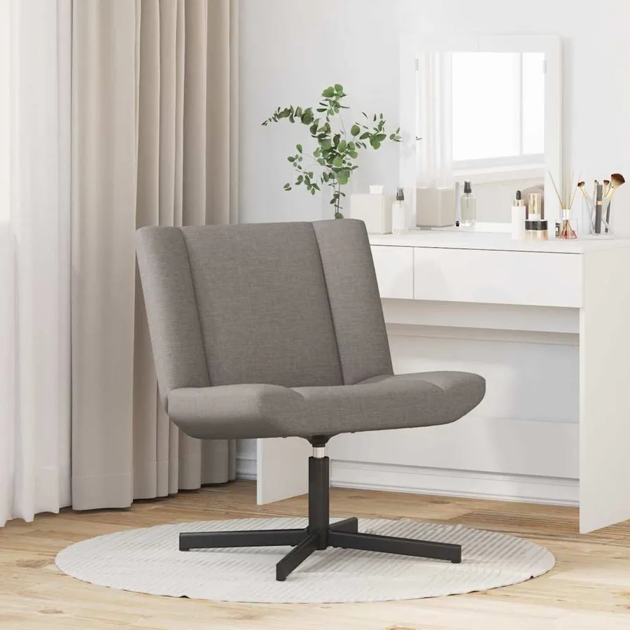 Chaise pivotante Taupe 63 x 75 x 76 cm tissu - 3