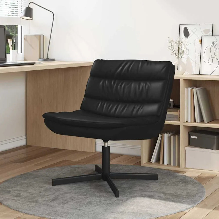 Chaise pivotante Noir 63 x 75 x 76 cm Simili cuir