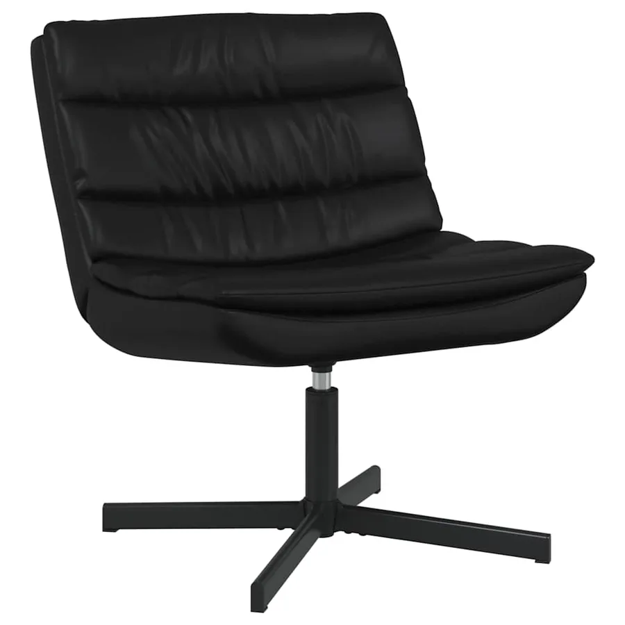 Chaise pivotante Noir 63 x 75 x 76 cm Simili cuir - 2