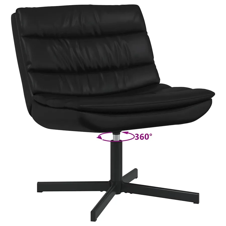 Chaise pivotante Noir 63 x 75 x 76 cm Simili cuir - 9
