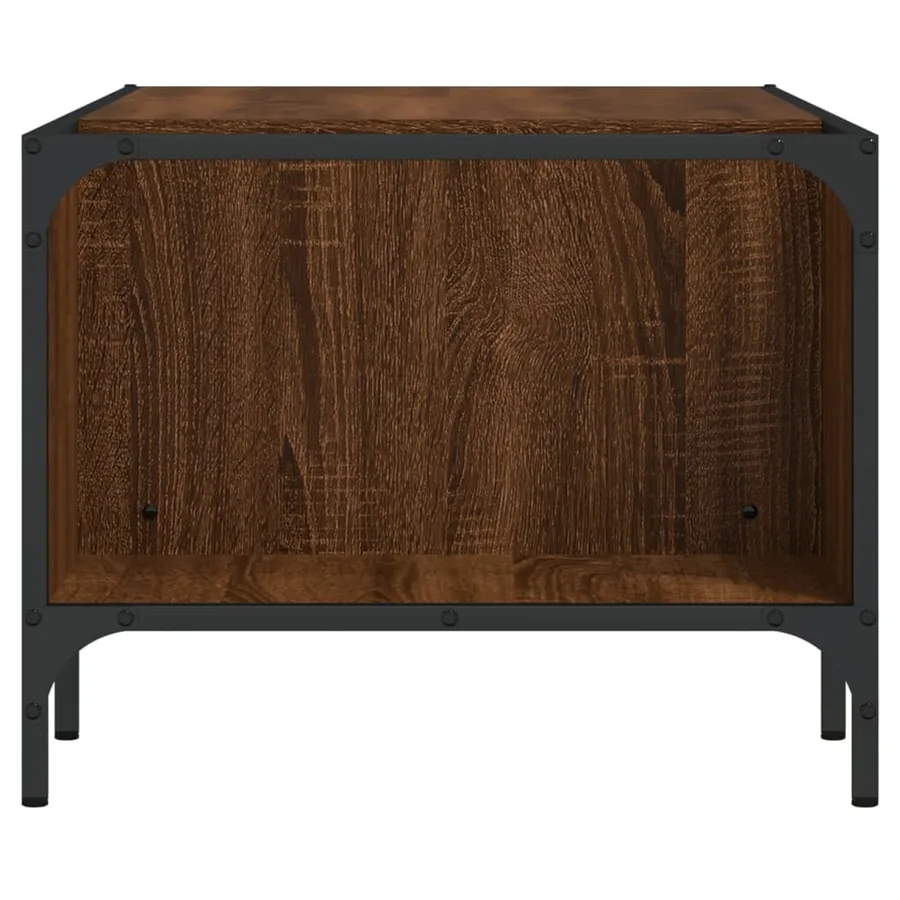 Table basse avec support chêne marron 100x51x40 cm - 5