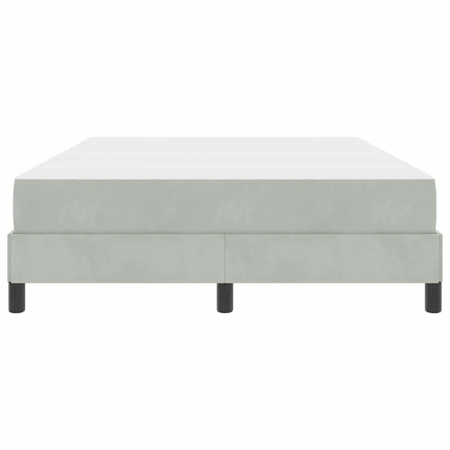 Lit à ressorts avec matelas Gris clair 160 x 220 cm tissu - 5