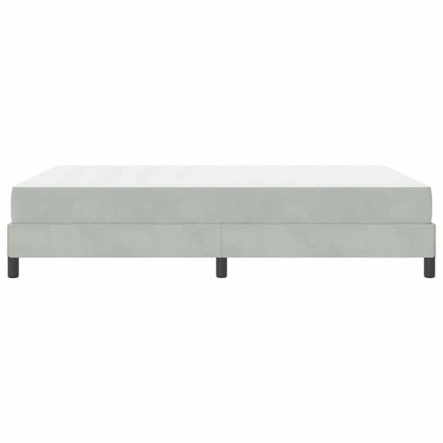 Lit à ressorts avec matelas Gris clair 160 x 220 cm tissu - 6