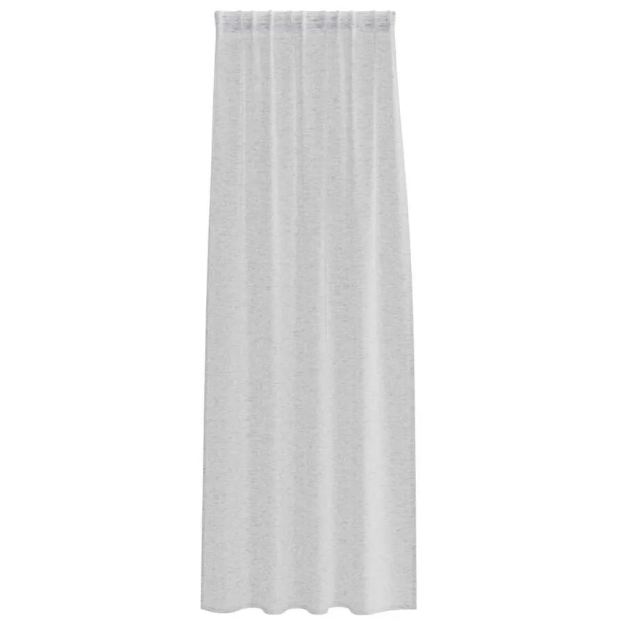 Rideau en Voile 2 pcs Gris clair 260 x 140 cm Polyester - 4