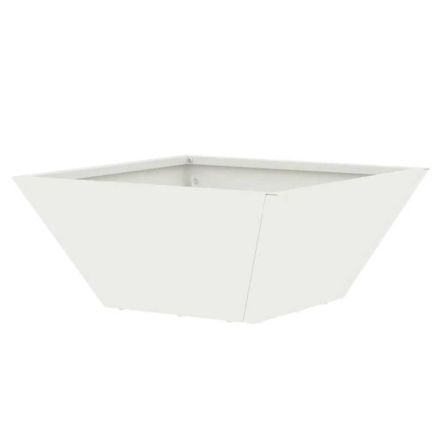 Cache-pot de jardin Blanc 35 x 35 x 15 cm Acier laminé à froid - 7